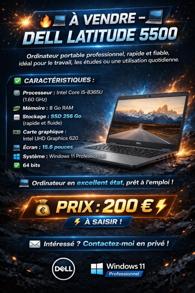 Dell Latitude e5500, Informatique & Logiciels, Ordinateurs portables Windows, 256 GB, 8 GB, Enlèvement, SSD