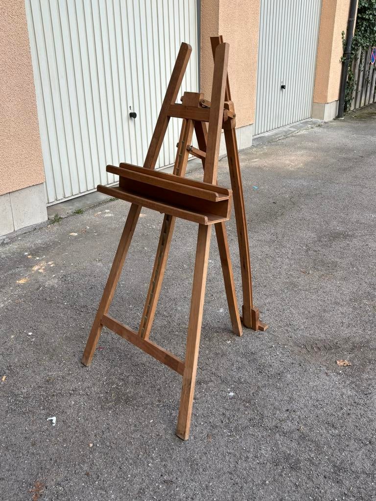 Chevalet de peinture en bois réglable style atelier, Enlèvement, Comme neuf, Chevalet