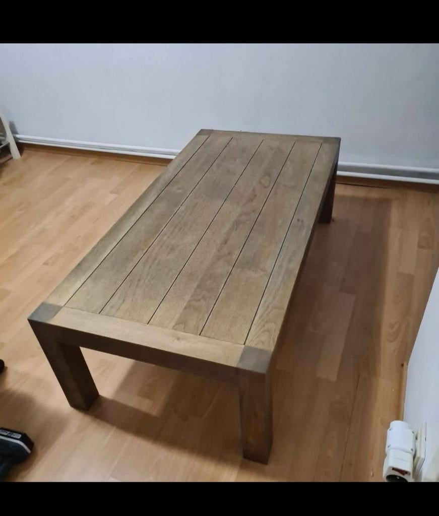 Salon tafel in eik 130cm x 65cm, Ophalen