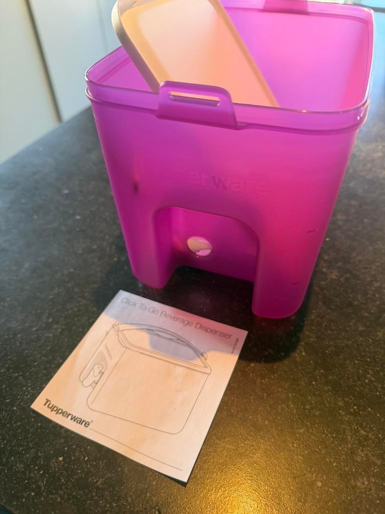 nieuw water/drank dispenser tupperware, Ophalen of Verzenden, Nieuw, Paars, Bak of Kom