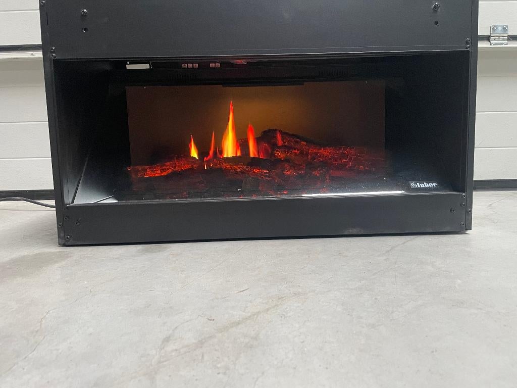 elektrische haard opti V Faber, Huis en Inrichting, Haarden, Ophalen, Zo goed als nieuw, Inbouwhaard, Elektrische haard