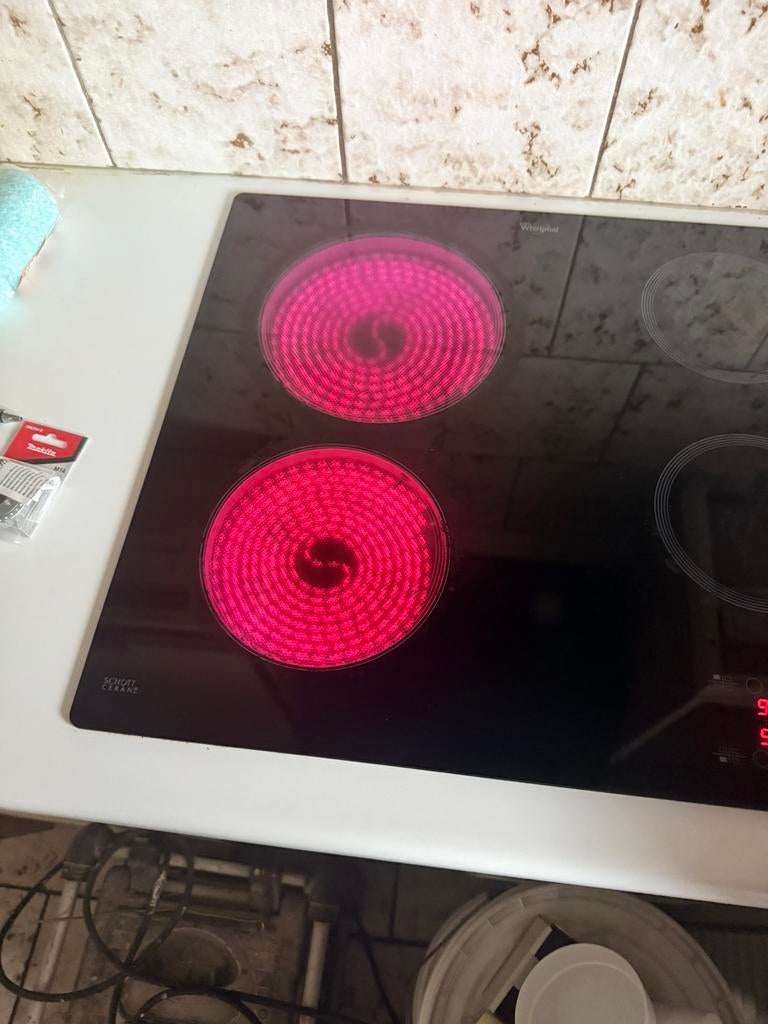 Vitroceramiek kookplaat, Elektronische apparatuur, Kookplaten, Ophalen, Gebruikt, Keramisch, 4 kookzones