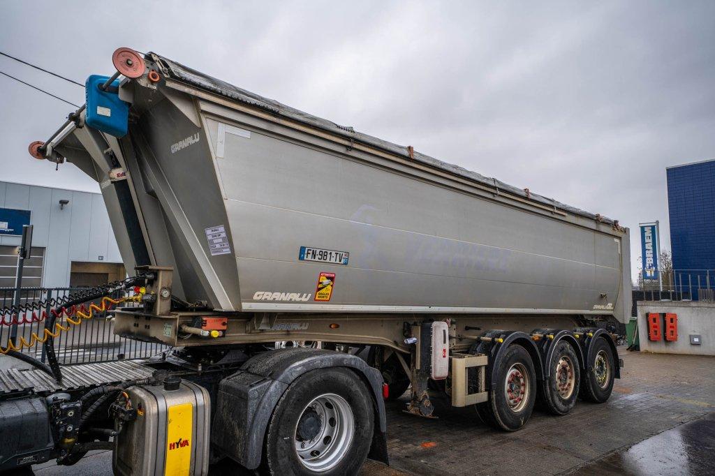 Granalu ALU- TP 28m3 +BACHE ELEC CRAMARO, Autos, Camions, Entreprise, Achat, Remorques et Semi-remorques, Autres carburants, TVA déductible