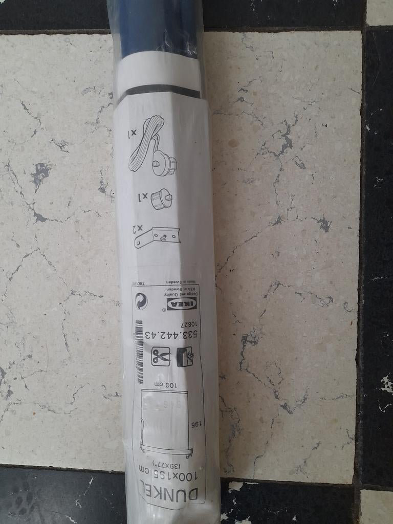 Store à enrouleur bleu occultant IKEA  1m/1m95, Neuf, Enrouleur occultant, 50 à 100 cm, Bleu