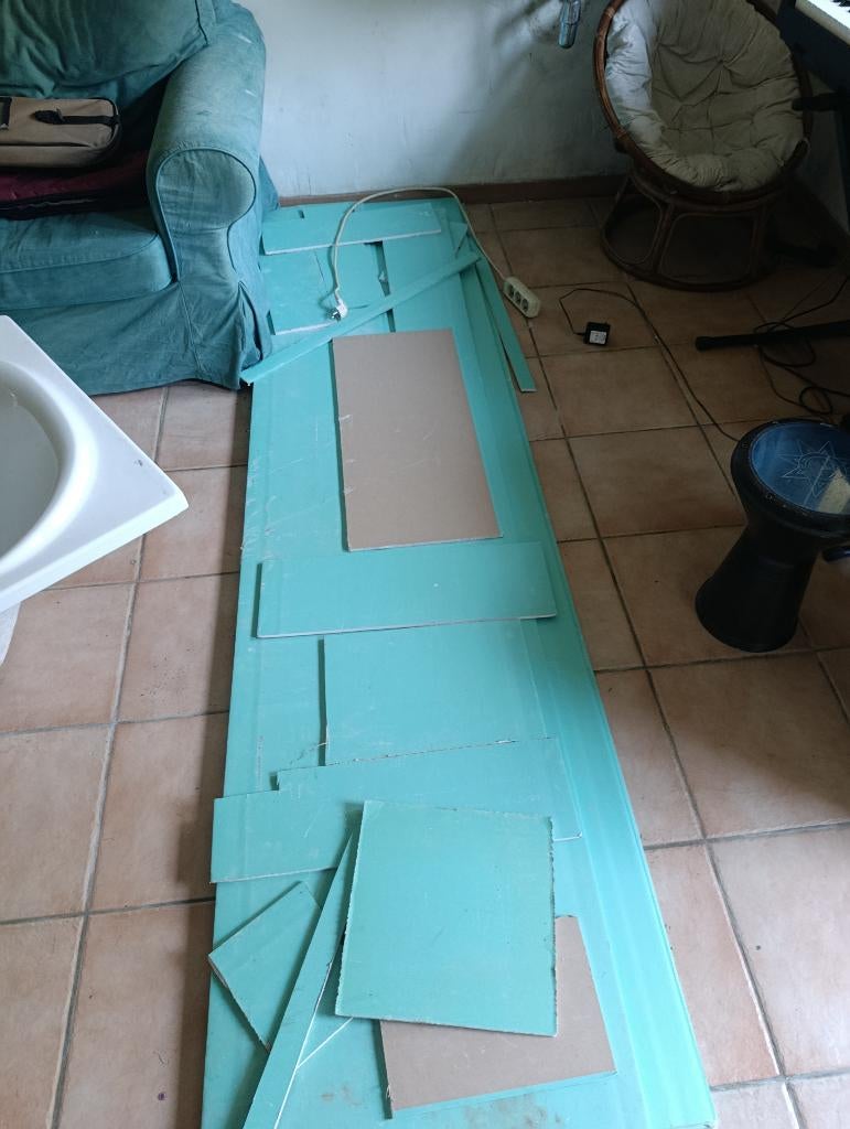 Gyproc hydrofuge à donner., Bricolage & Construction, Enlèvement, Neuf