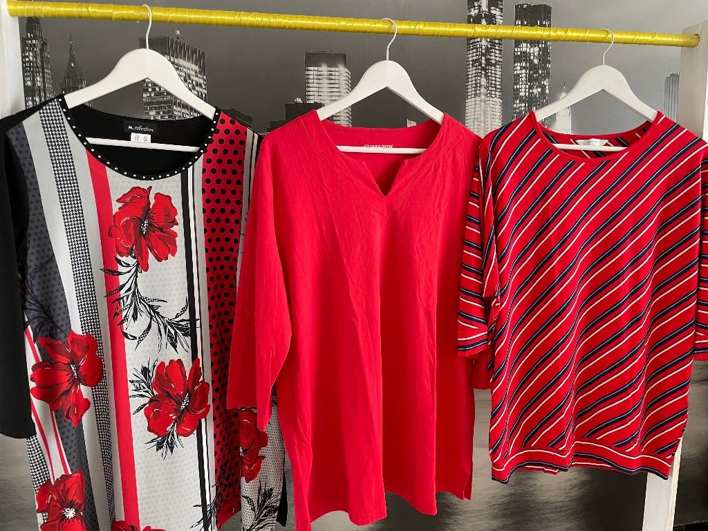 pakket - 3 T-shirts voor prijsje - 48, Verzenden, Zo goed als nieuw, Maat 46/48 (XL) of groter