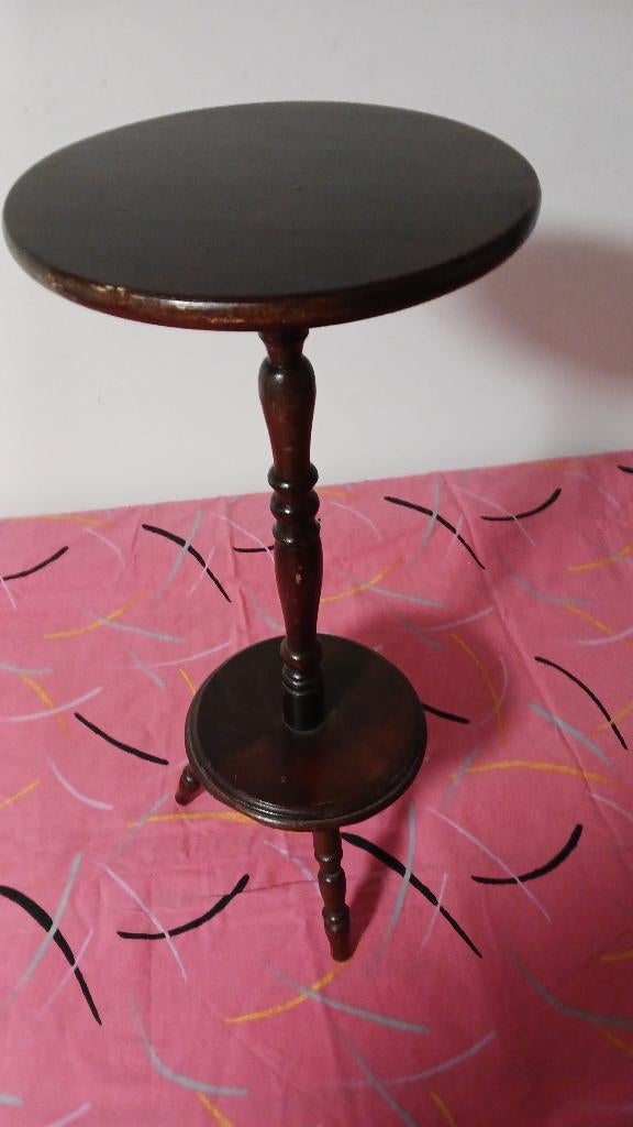 Bijzet-tafeltje, Gebruikt, Rond, Hout, Ophalen