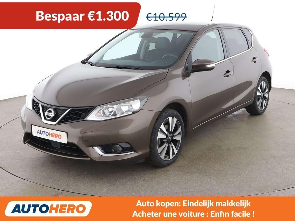 Nissan Pulsar 1.2 Acenta (bj 2016), Auto's, Nissan, Voorwielaandrijving, Zwart, Bruin, 116 pk
