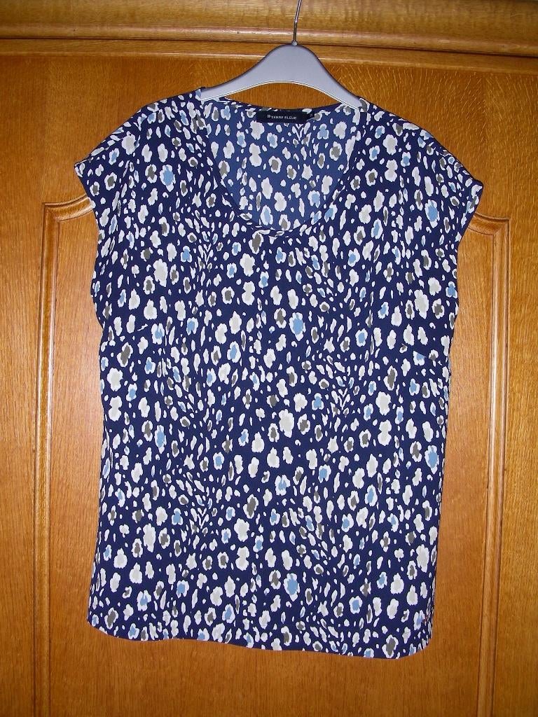 Zomerbloesje met V-hals, Terre Bleue, maat 36, Ophalen of Verzenden, Zo goed als nieuw, Maat 36 (S), Terre Bleue