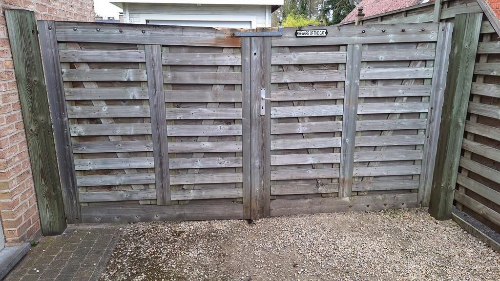 Geïmpregneerde tuinpoort 315cm breed, Tuin en Terras, Tuinpoorten, Ophalen, Draaipoort