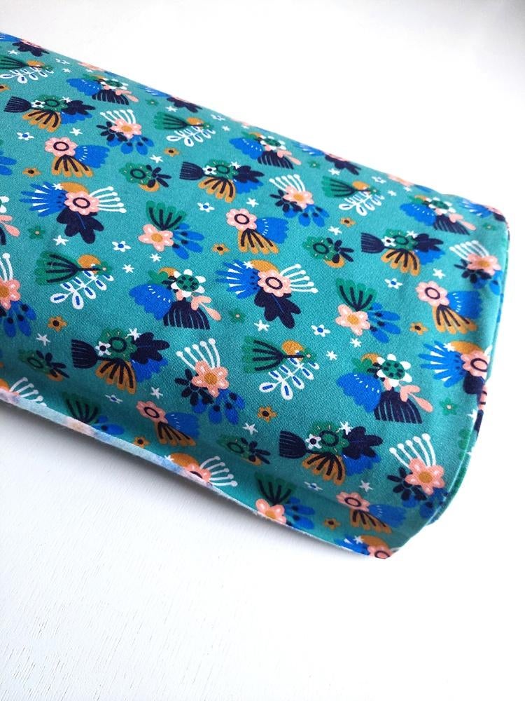 3331) 1,9 mètre de  tissu de jogging en coton à fleurs vert, Hobby & Loisirs créatifs, Tissus & Chiffons, Neuf, Enlèvement ou Envoi