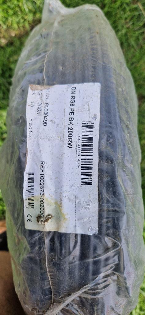 Coaxkabel RG6 zwart, Enlèvement, Neuf, Câble ou Fil électrique