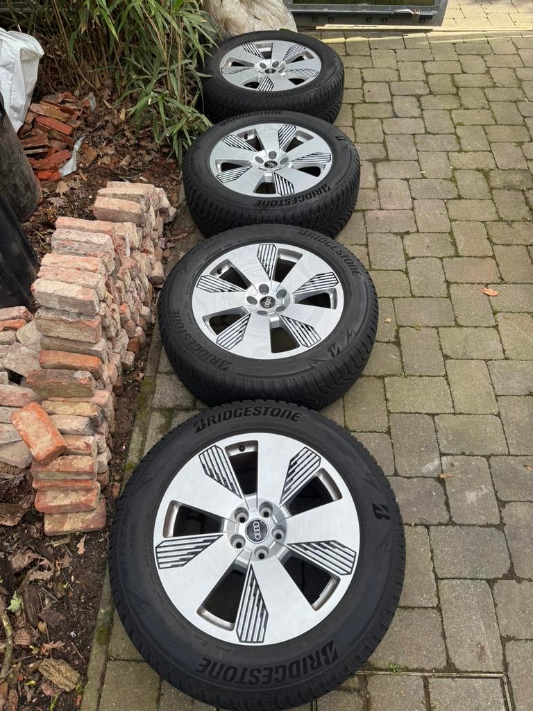 Originele Audi e-tron / Q8 e-tron winterset 255/55 R19, Gebruikt, 255 mm, Banden en Velgen, Winterbanden