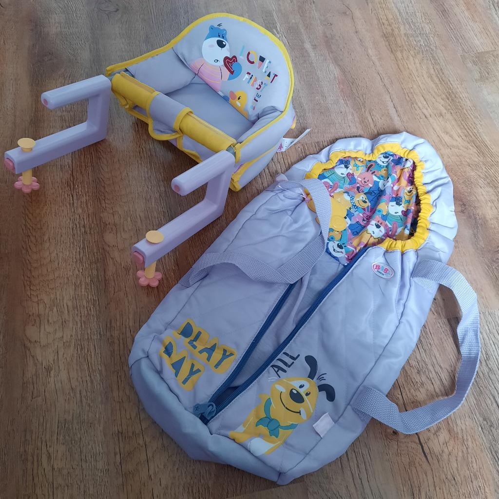 Siège de table et sac de couchage Baby Born - Dès 3 ans, Enfants & Bébés, Enlèvement, Comme neuf, Autres types