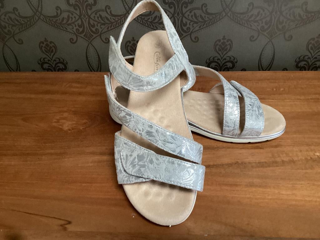 Sandalen Comfort zilvergrijs 39, Nieuw, Grijs, Sandalen of Muiltjes, Ophalen of Verzenden