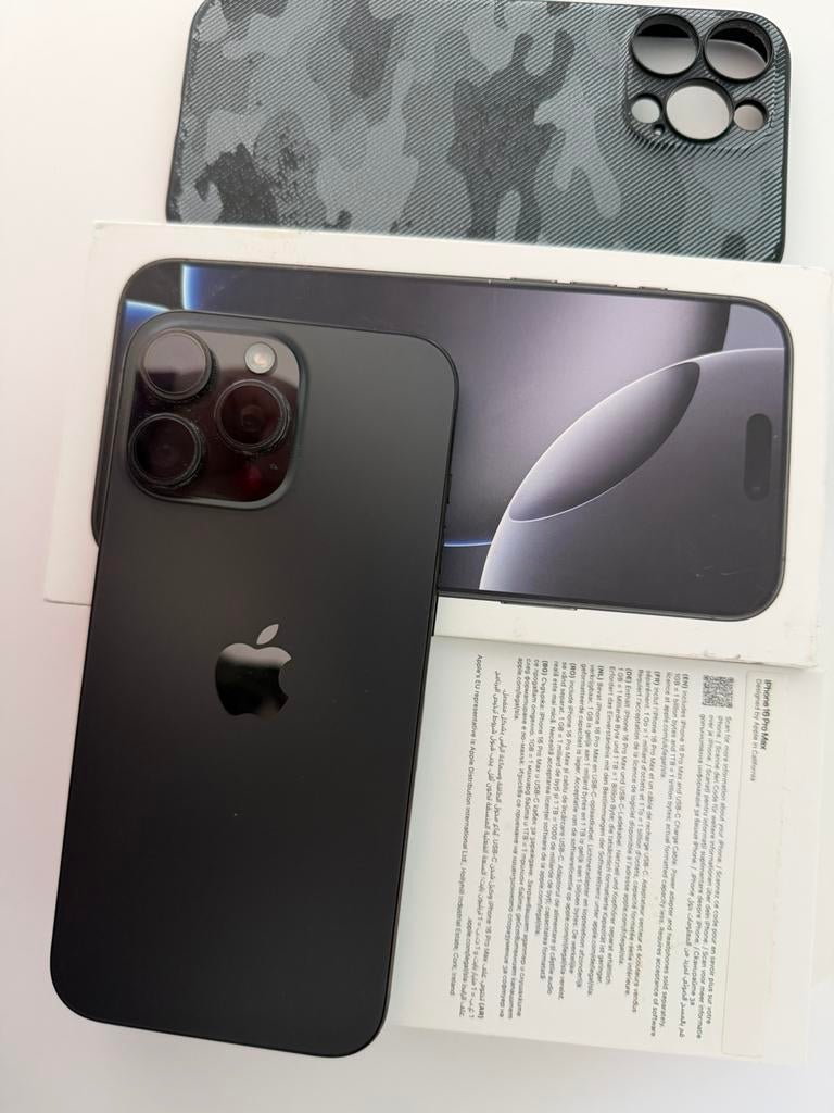 Iphone 16 Pro Max Noir - 256GB, Télécoms, Téléphonie mobile | Apple iPhone, Enlèvement, Comme neuf, Noir, IPhone 16