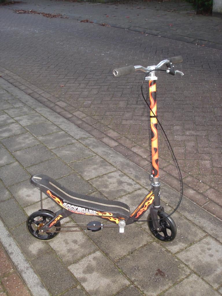 SPACE SCOOTER Rockboard RBX- Step - Zwart/ Vlammen, Ophalen, Zo goed als nieuw, Overige typen, SPACE SCOOTER Rockboard RBX