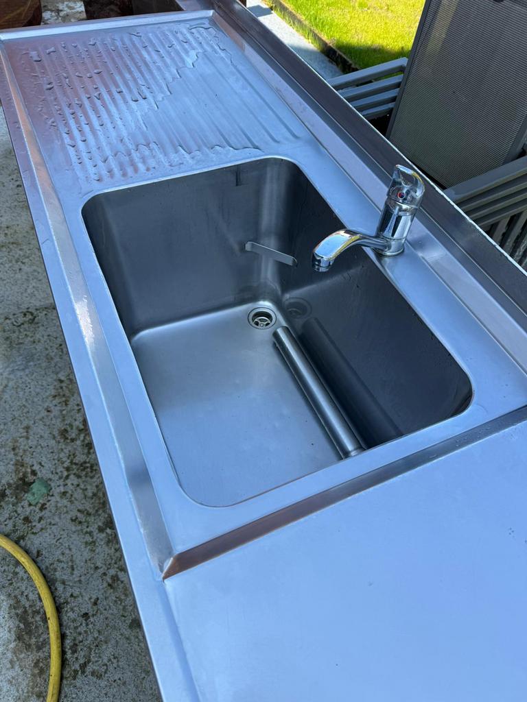 Wasbak inox, Ophalen, Gebruikt, Inox