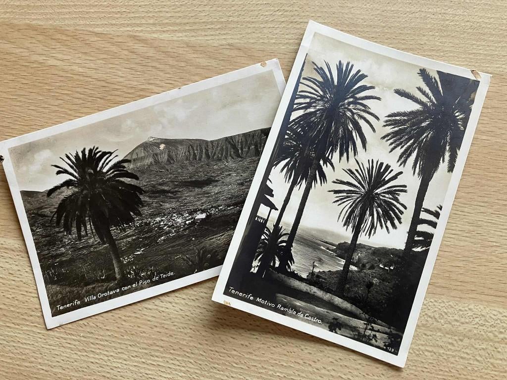 2 postkaarten Tenerife, Verzamelen, Verzenden, 1940 tot 1960, Spanje