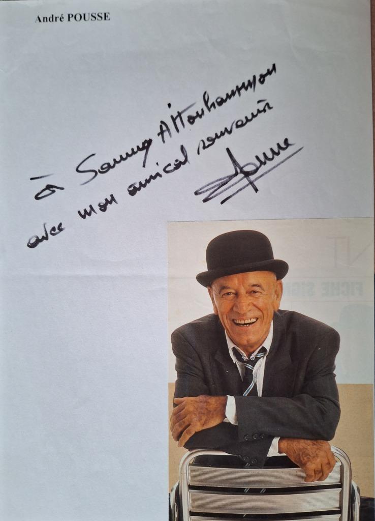 Autographe original de ANDRE POUSSE, Enlèvement ou Envoi, Signé