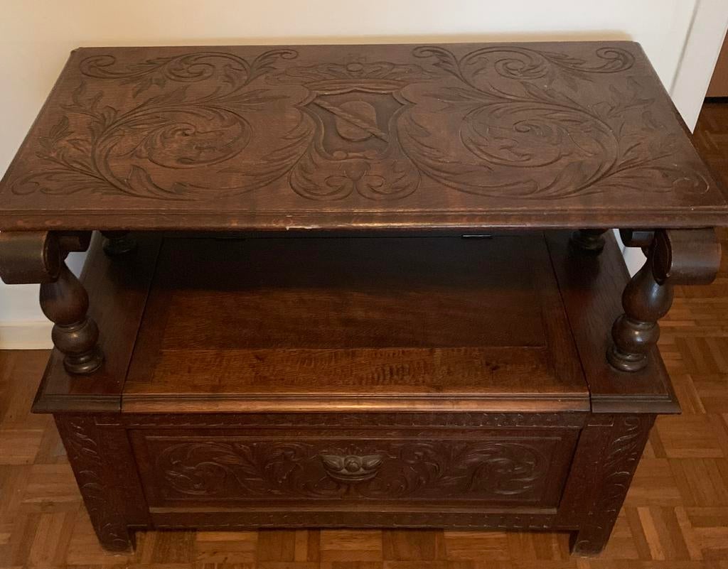 table - caisse en chêne