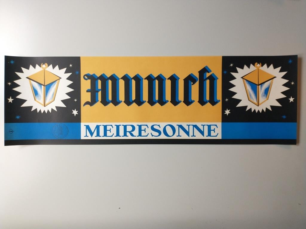 Munich Meiresonne litho reclame, Verzamelen, Merken en Reclamevoorwerpen, Info@outofstock.be, Ophalen of Verzenden, Zo goed als nieuw