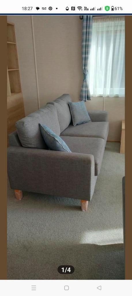 Magnifique ensemble de salon gris, Maison & Meubles, Enlèvement, Neuf, Tissus