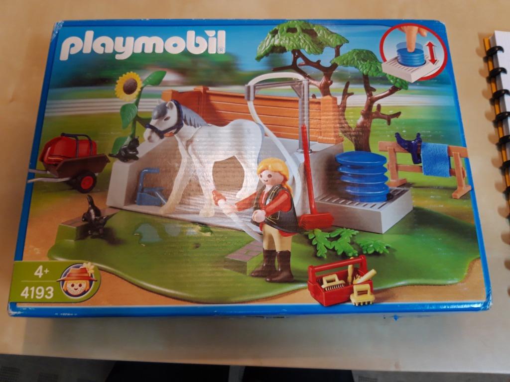 playmobil wasbox voor paarden, Ophalen, Zo goed als nieuw, Complete set