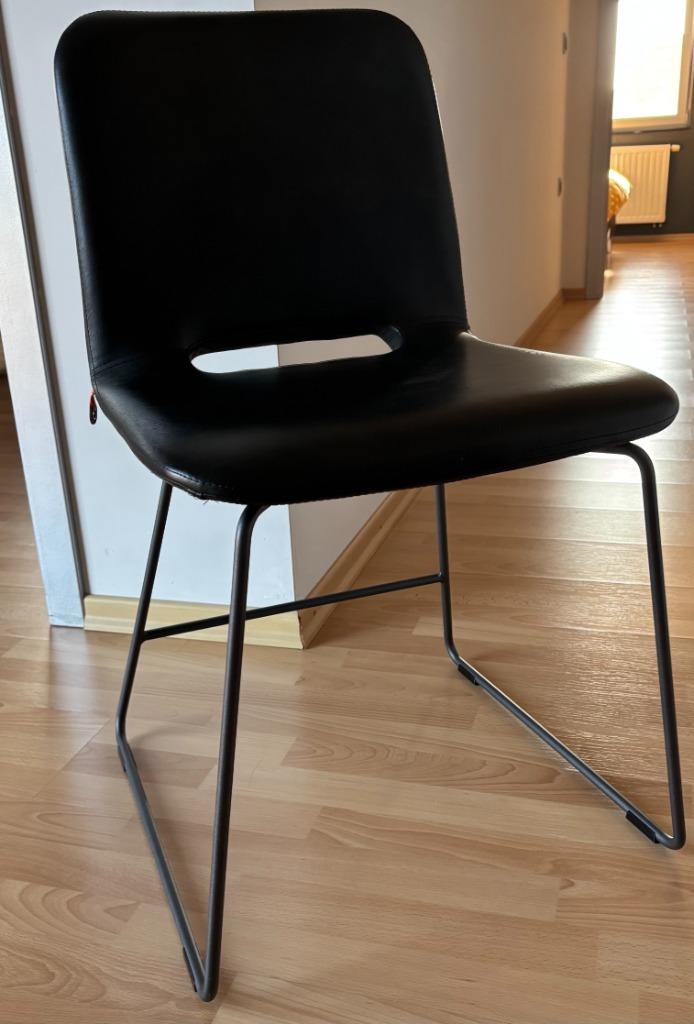 Stoel Lederlook 3stuks, Huis en Inrichting, Stoelen, Ophalen, Gebruikt, Drie, Modern