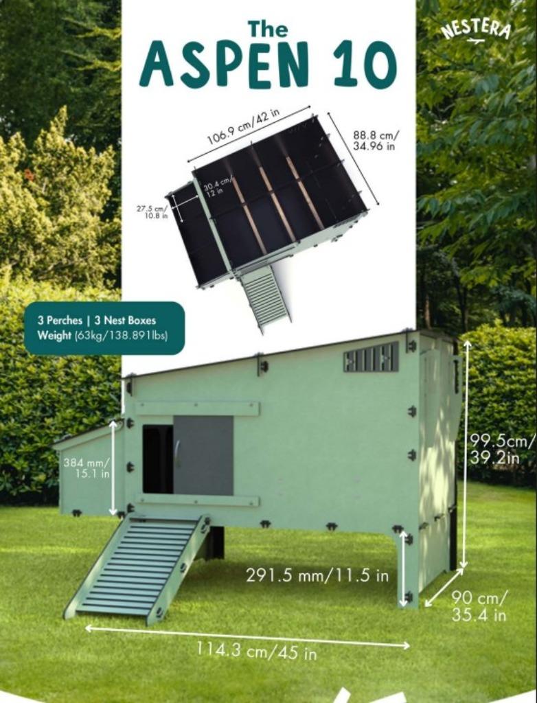 Kippenhok Nestera Aspen 10 NIEUW, Enlèvement ou Envoi, Neuf, Poulailler