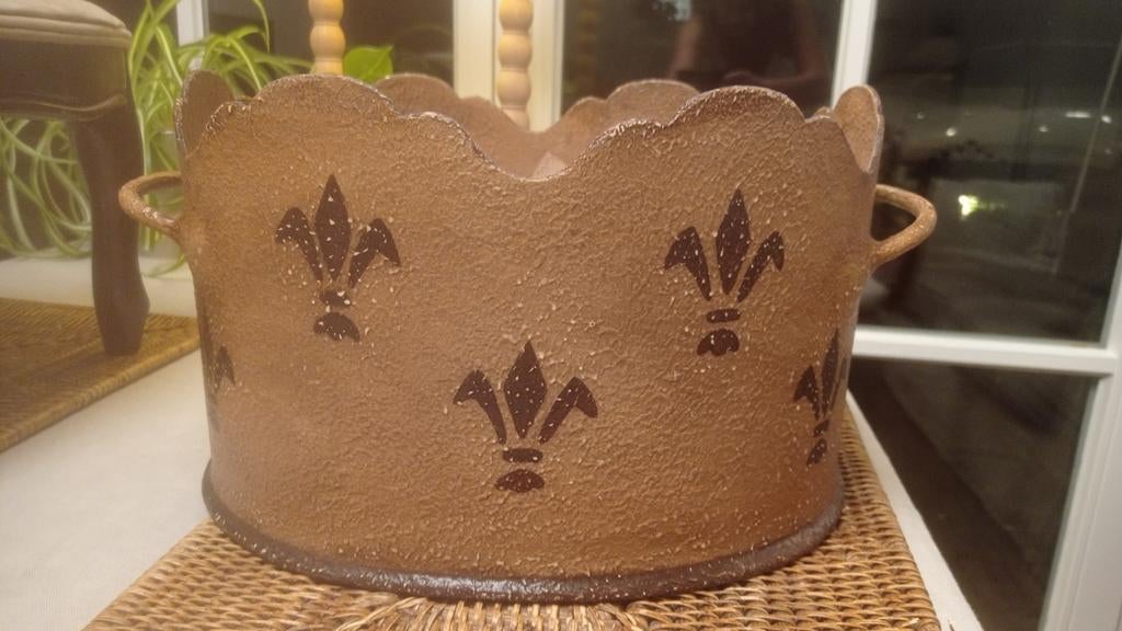 Boîte à fleurs en métal - décorative, Jardin & Terrasse, Enlèvement ou Envoi, Comme neuf