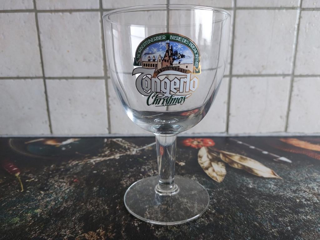 Tongerlo Christmis bierglas, Verzamelen, Ophalen of Verzenden, Zo goed als nieuw, Bierglas