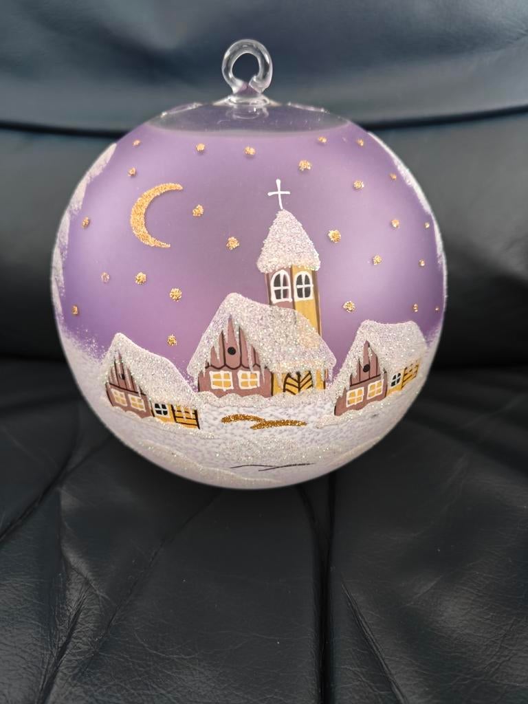 Grote glazen kerstbal, Diversen, Ophalen, Zo goed als nieuw