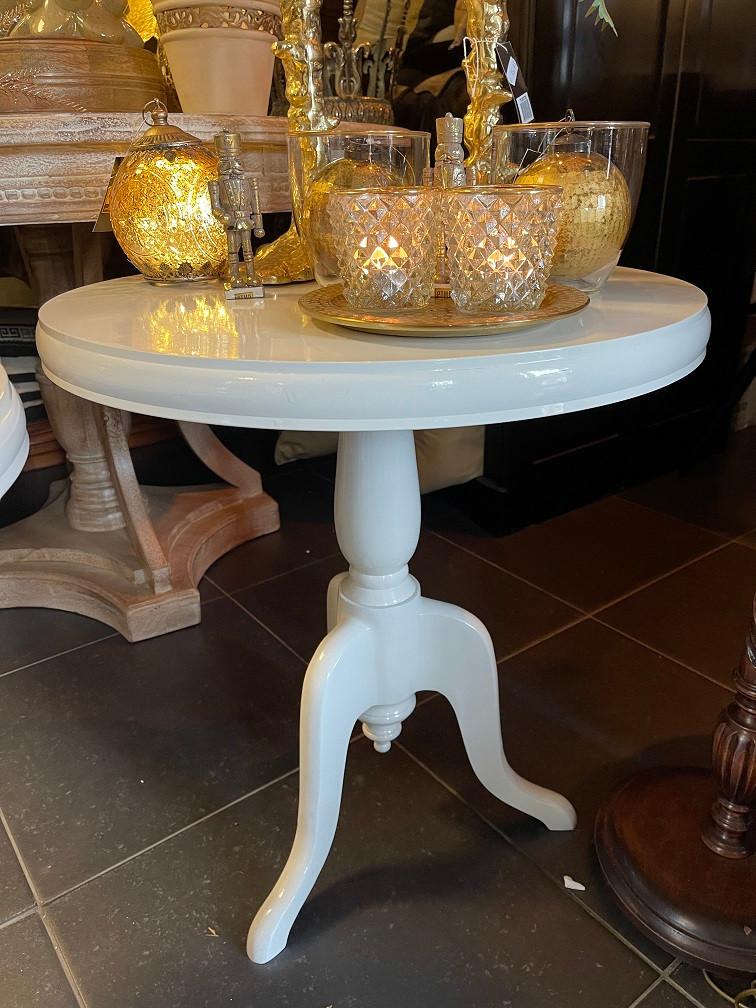 Metalen ronde bijzettafel SET van 2 Eichholtz Flamant, Huis en Inrichting, Ophalen, Zo goed als nieuw