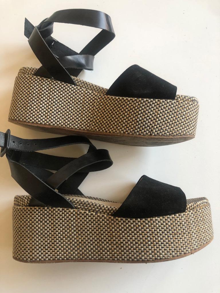 Zwarte plateauschoenen maat 38 , merk Morobe, Kleding | Dames, Schoenen, Zwart, Zo goed als nieuw, Morobe, Sandalen of Muiltjes