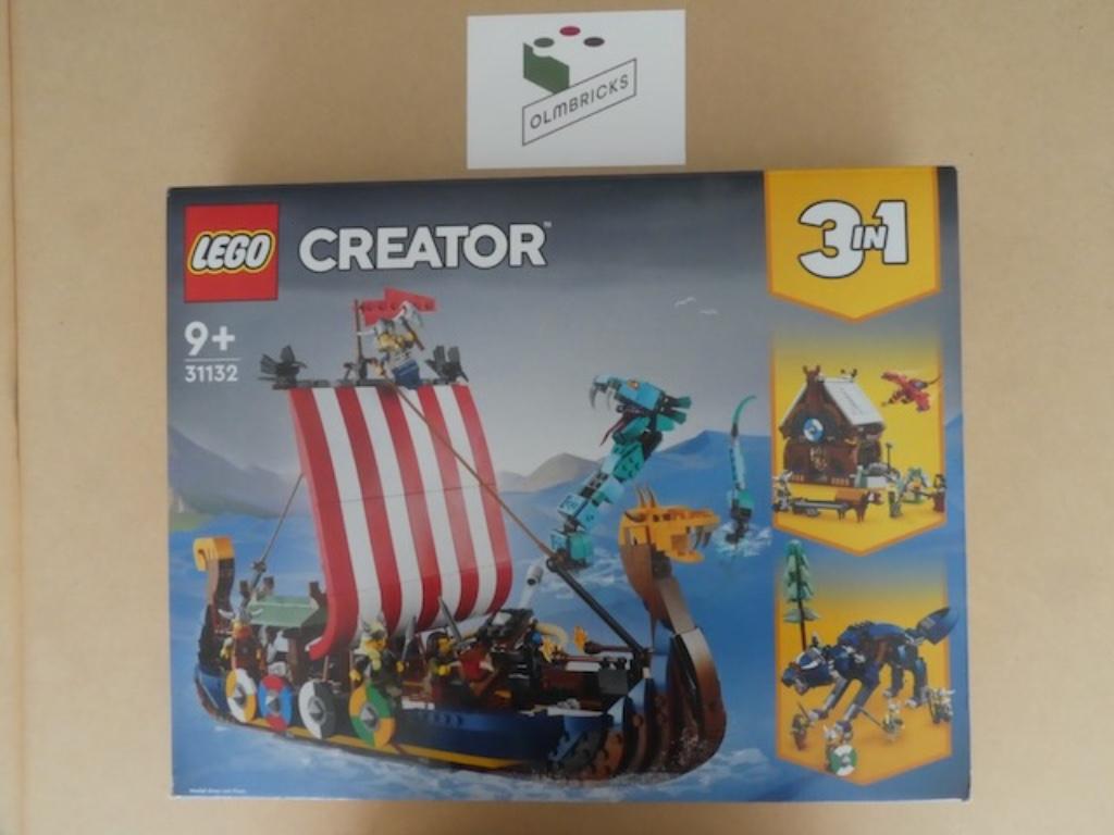 LEGO Creator 3in1 31132 Vinking en de Midgaardslang, Kinderen en Baby's, Speelgoed | Duplo en Lego, Nieuw, Lego, Complete set