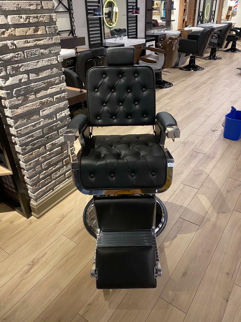 Barbierstoel Long Luxe heren knip stoel barber barbier shop, Huis en Inrichting, Woonaccessoires | Overige, Nieuw, Ophalen