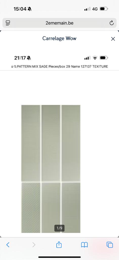 Carrelages Wow vert clair/gris, Bricolage & Construction, Enlèvement, Neuf