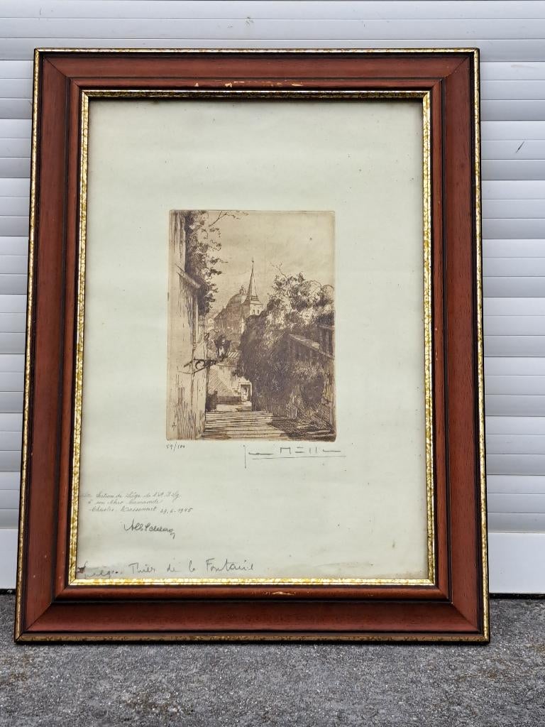 gravure liege signe jean muller, Enlèvement ou Envoi