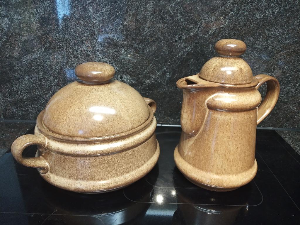 Keramisch setje met stempel, Antiek en Kunst, Curiosa en Brocante, Ophalen of Verzenden