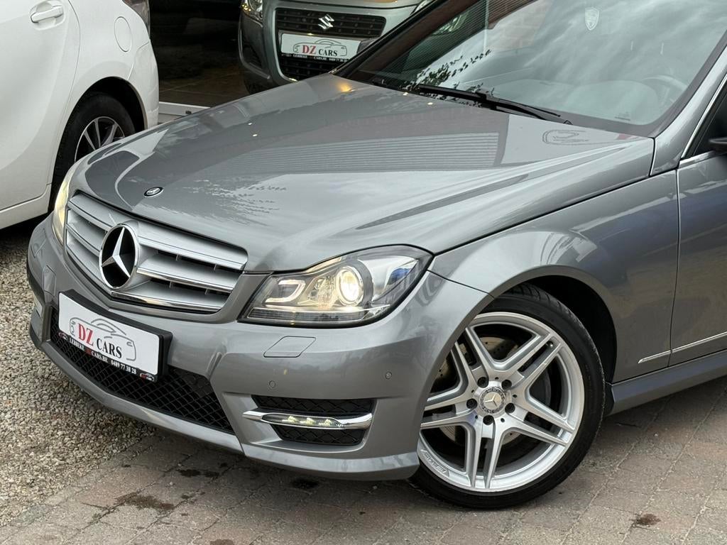 MERCEDES C350 PACK-AMG 3.0D 265PK |NAVI | OPEN DAK | LEDER, Auto's, Automaat, Euro 5, Achterwielaandrijving, Zwart