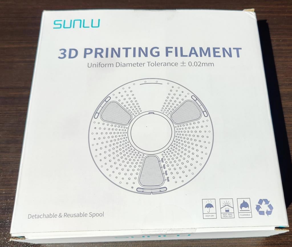 Sunlu PETG Zwart & wit filament 1,75 mm 1kg, Ophalen of Verzenden, Nieuw