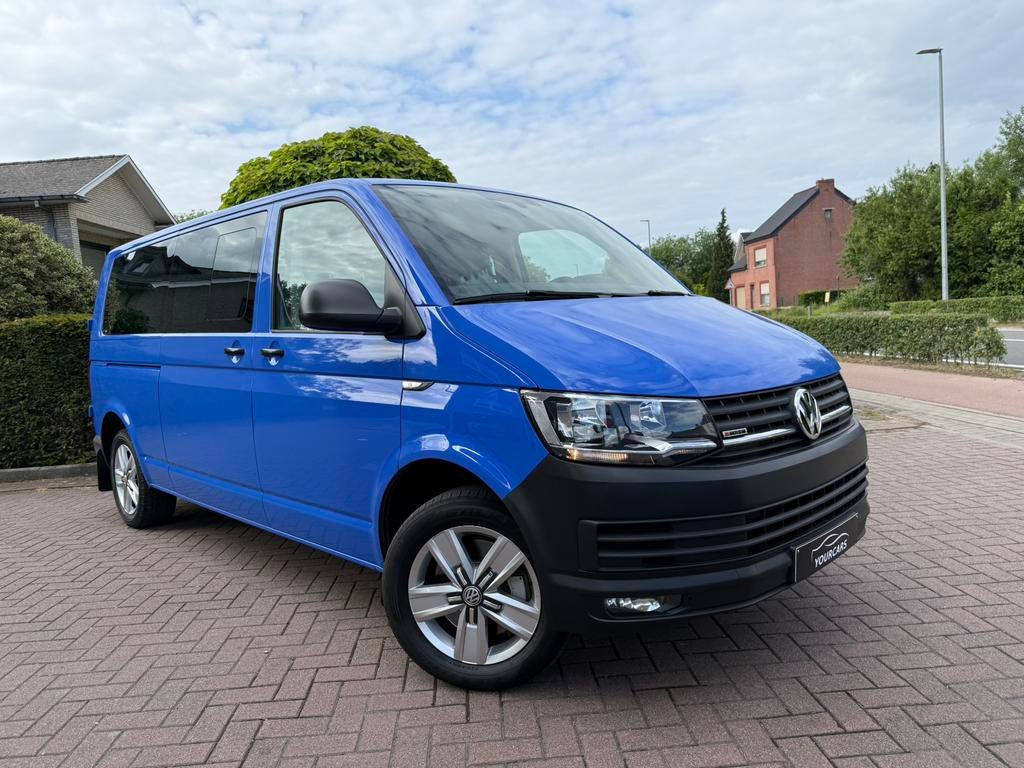 VW T6 Caravelle 2.0 TDi 4 Motion Highline DSG 9 ZIT, Auto's, Automaat, Monovolume, 4 cilinders, Blauw