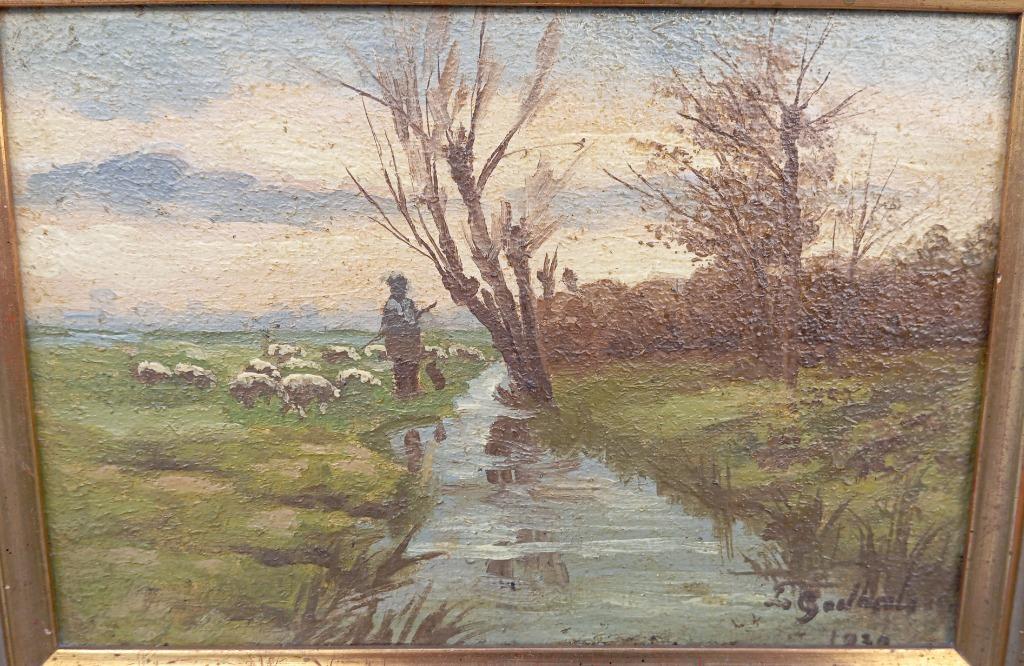 tableau ancien LAURENT GOETHALS (1865-1943), Antiquités & Art, Art | Peinture | Classique, Enlèvement ou Envoi