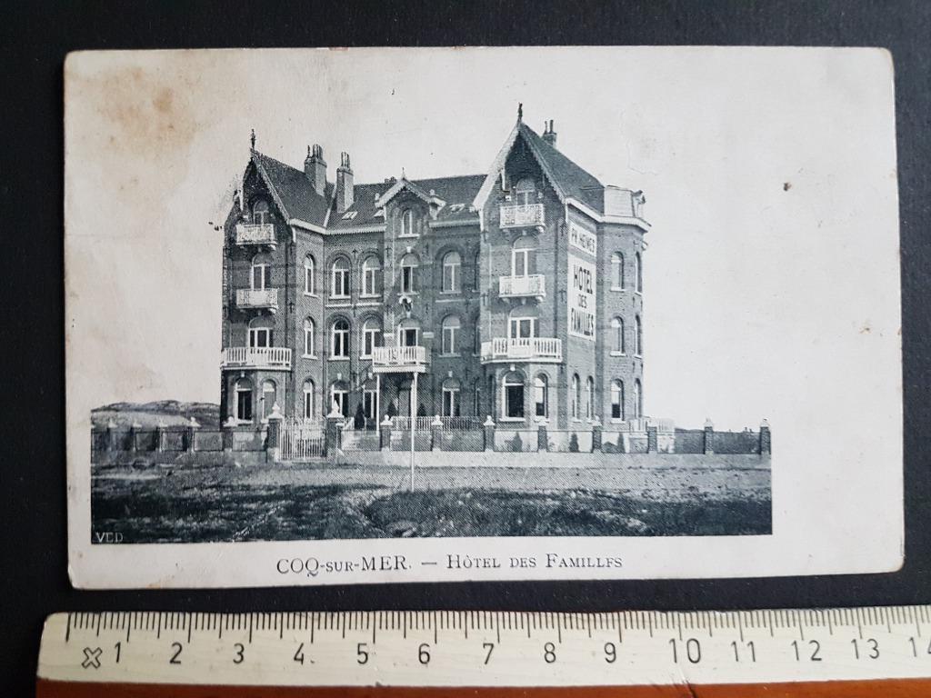 Postkaart De Den Haan a/Zee Coq s/Mer Hôtel des Familles, Verzamelen, Postkaarten | België, Ophalen of Verzenden, 1920 tot 1940