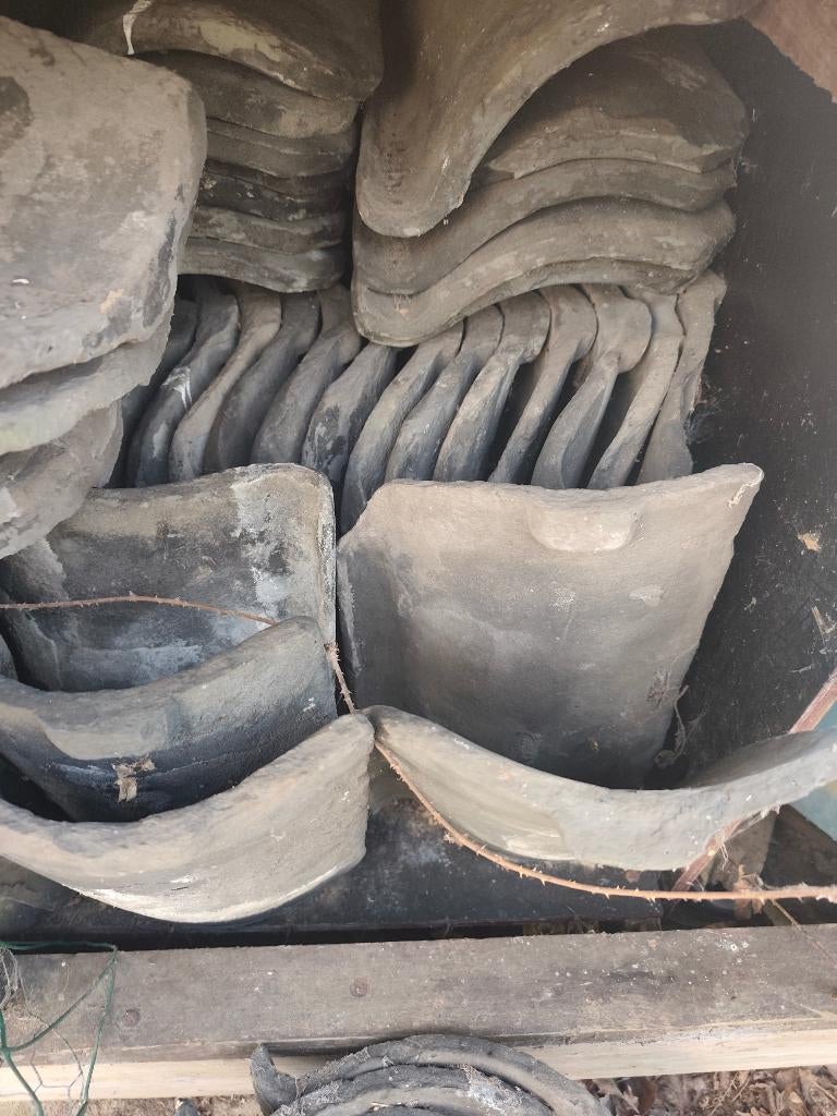 Blauw gesmoorde boomse pannen, Tuiles, Pierre ou Argile, Enlèvement, Utilisé