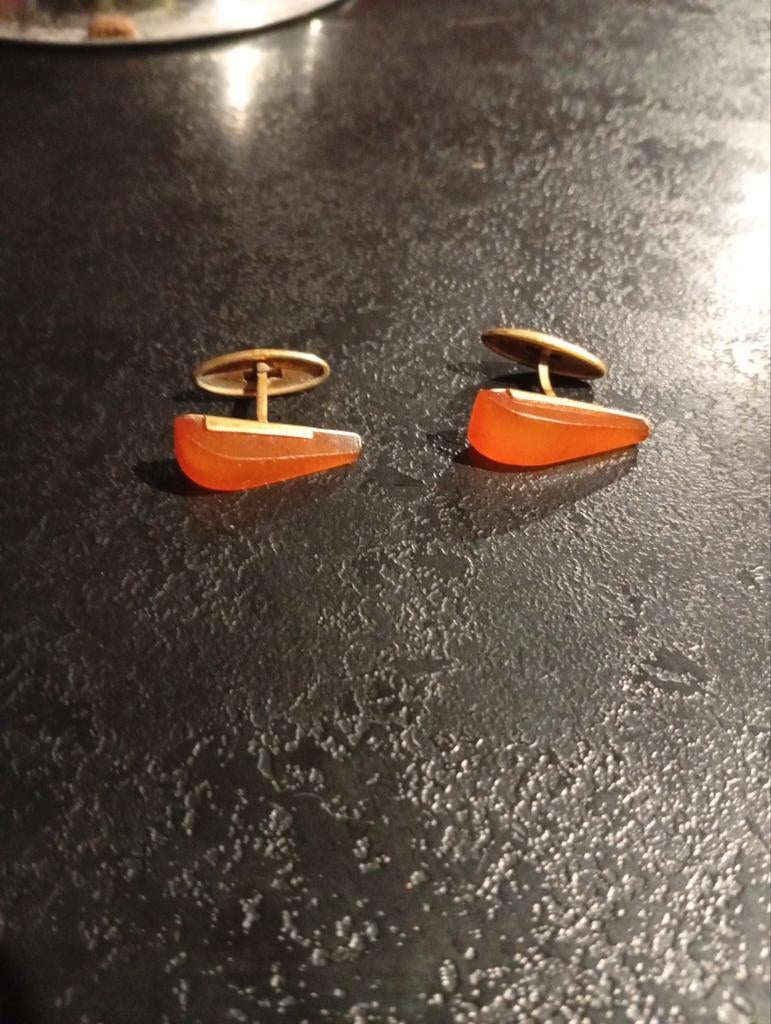 Boutons de manchette vintage, Pierre