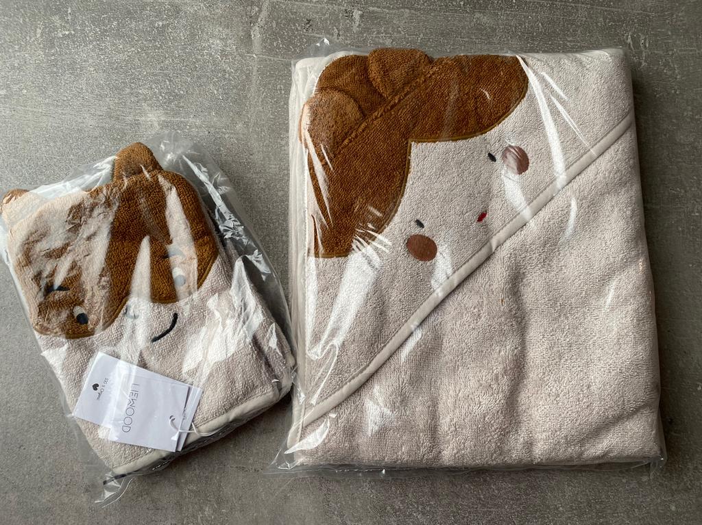 Liewood - Badcape en 3 washandjes. Nieuw!, Ophalen of Verzenden, Nieuw, Overige typen
