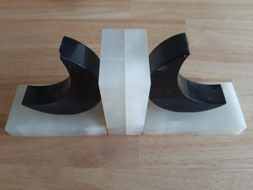 vintage art deco marmeren boekensteunen, Antiek en Kunst, Curiosa en Brocante, Ophalen of Verzenden