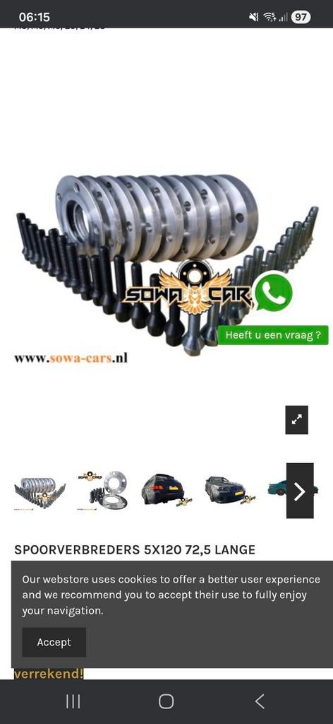 Bmw spacers 15 mm, Ophalen